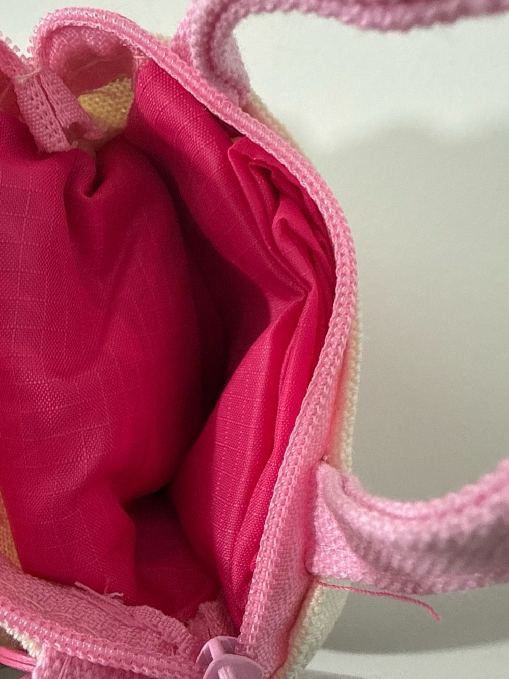 Everyday Micro Pink & Cream Mini Tote Keychain - Picture 2 of 2